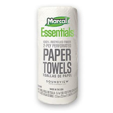 SOUNDVIEW PAPER Pec White 2Ply 85 Sheet Marcal Kitchen Towel Roll, 30Pk 06350-10  (PEC)